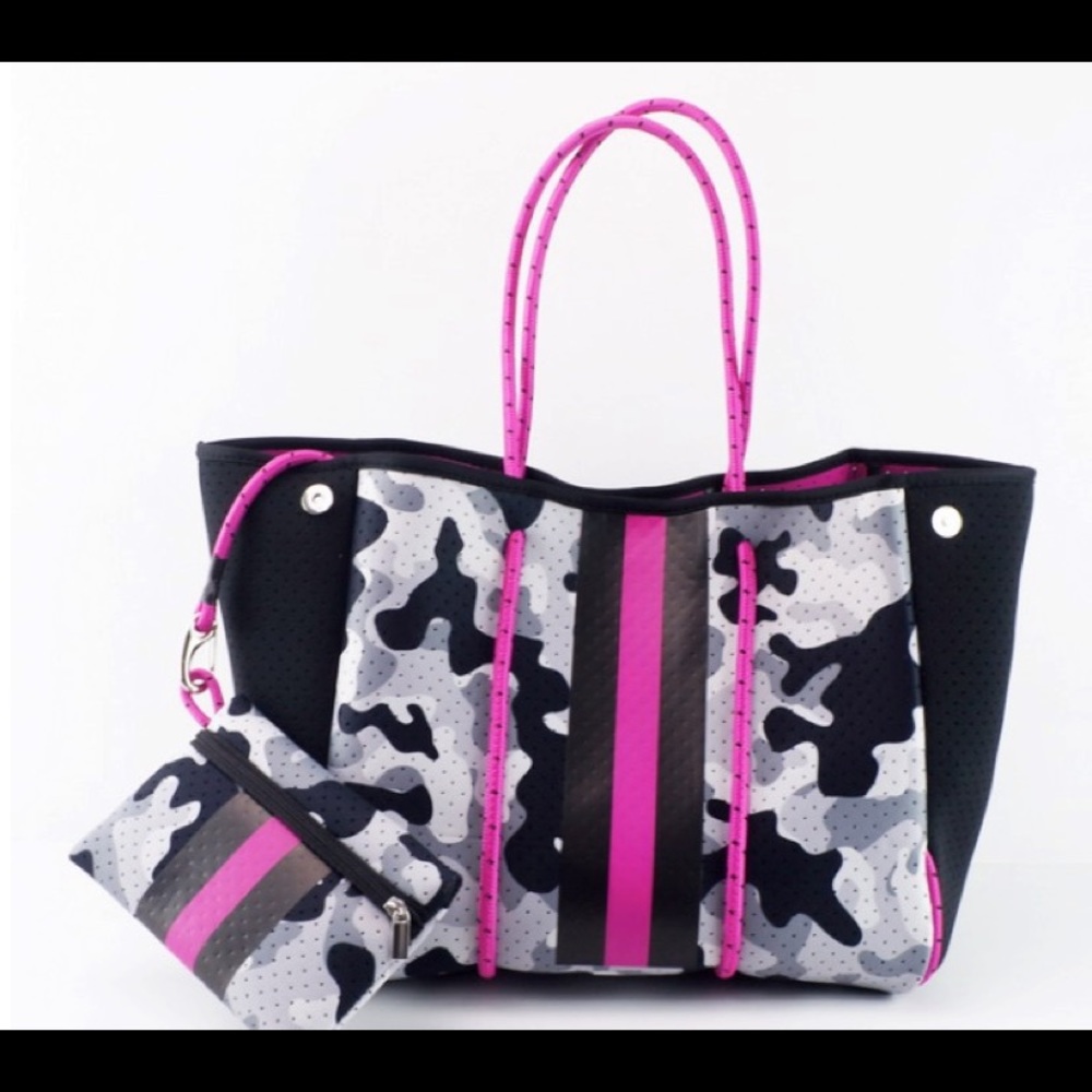 Multi Color Neoprene Tote New W/O tags